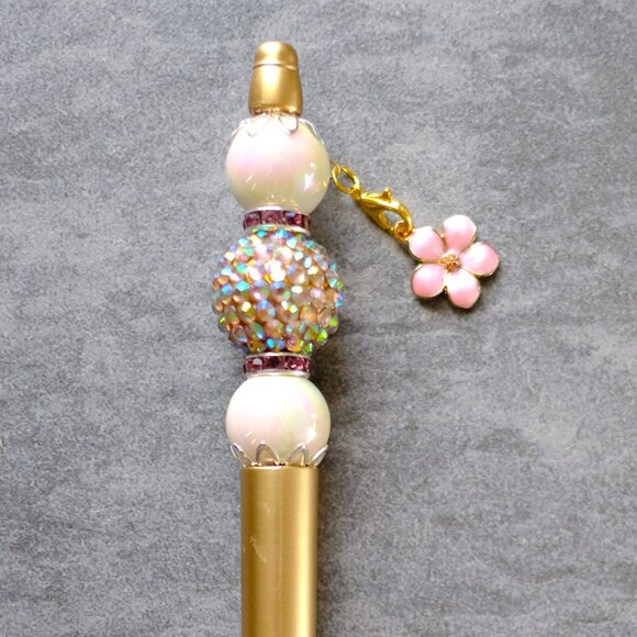 Beautiful Trending Beaded Pens, Handmade, ball point, charms, beads, journaling - Picture 4 of 5